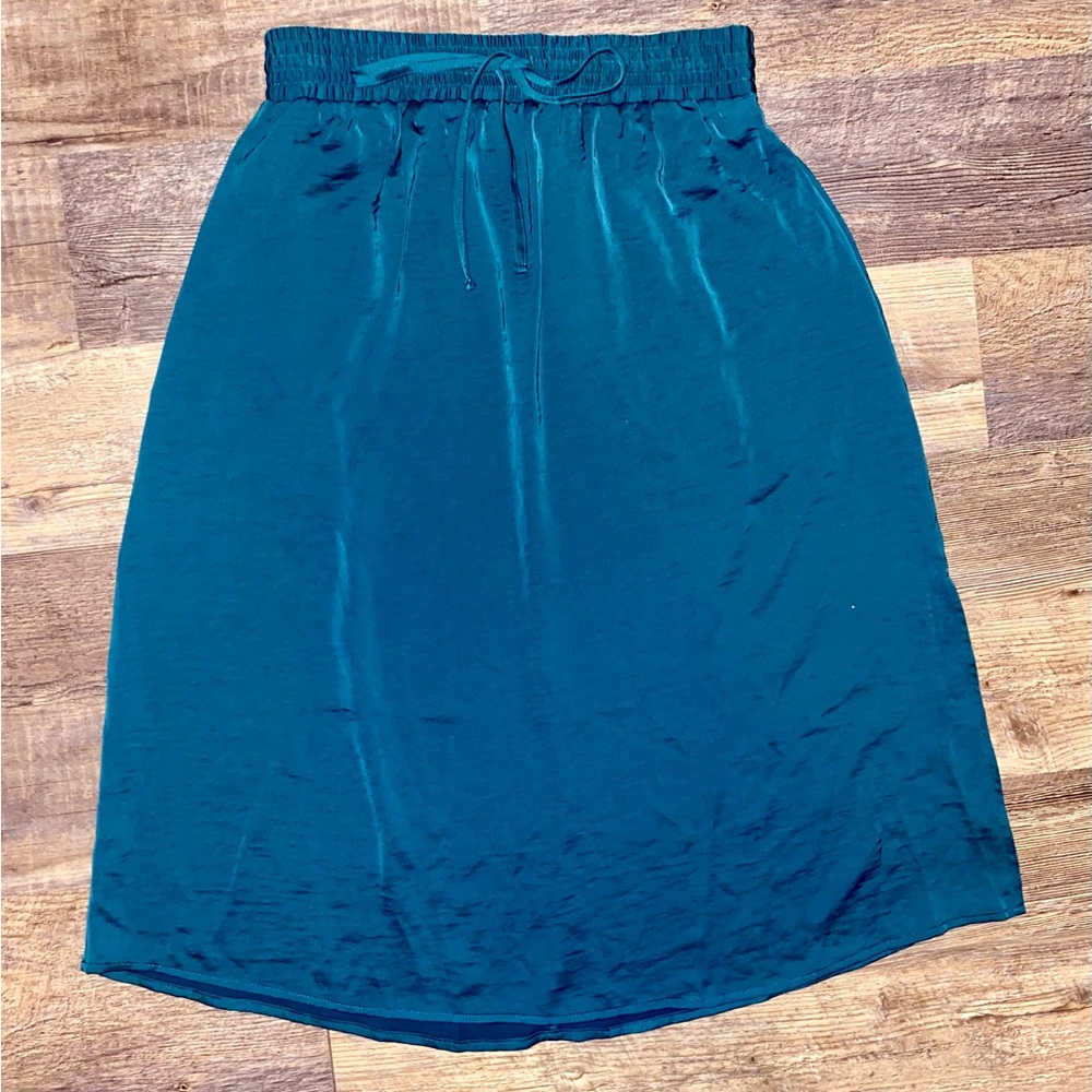 a new day Teal Midi Skirt